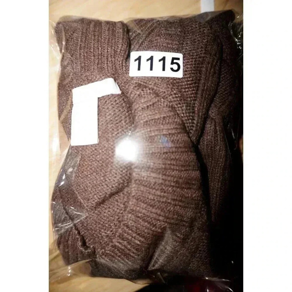 Charlotte Russe Sweater Womens Long Sleeve Dress Brown Small - Picture 9 of 9